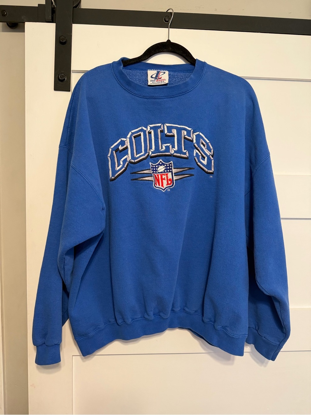 Vintage Embroidered Colts Logo Athletic Crewneck XL